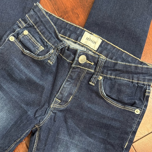 Hudson Denim Raw Cuff Blue Stretch Skinny 5 Pocket Jeans 12 - Picture 2 of 8